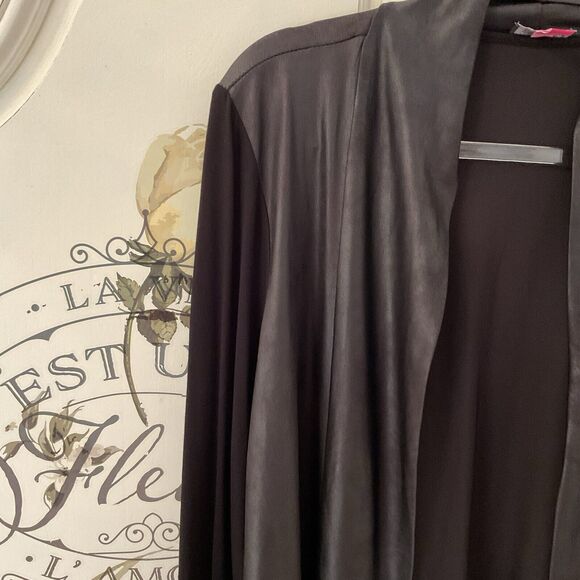 Vince Camuto Black Open Front Lightweight Cardigan Top, Size S - Picture 3 of 11